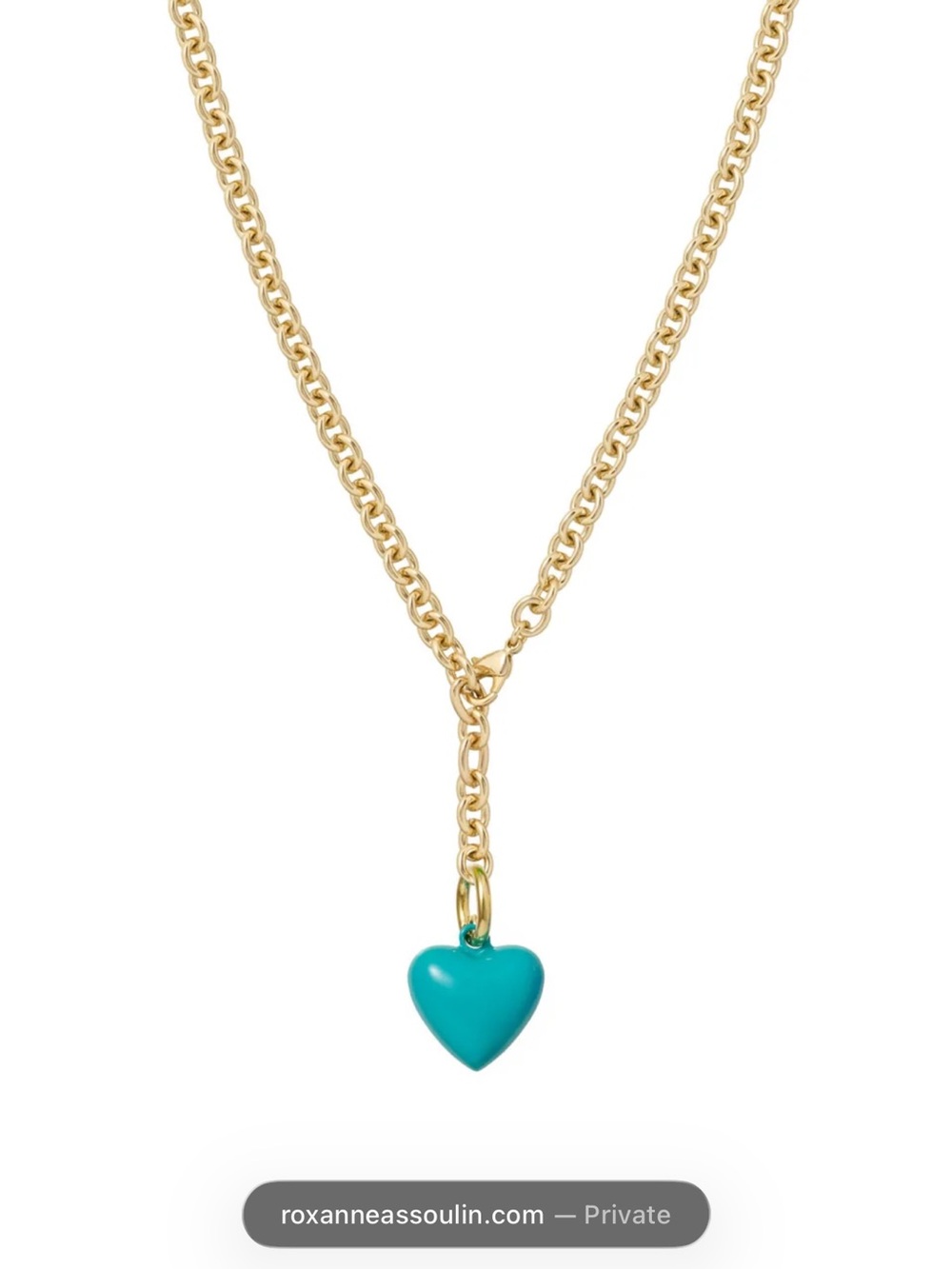 Roxanne Assoulin Gold Y-Drop Chain Necklace